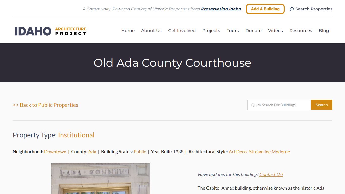 Old Ada County Courthouse - Idaho Architecture Project